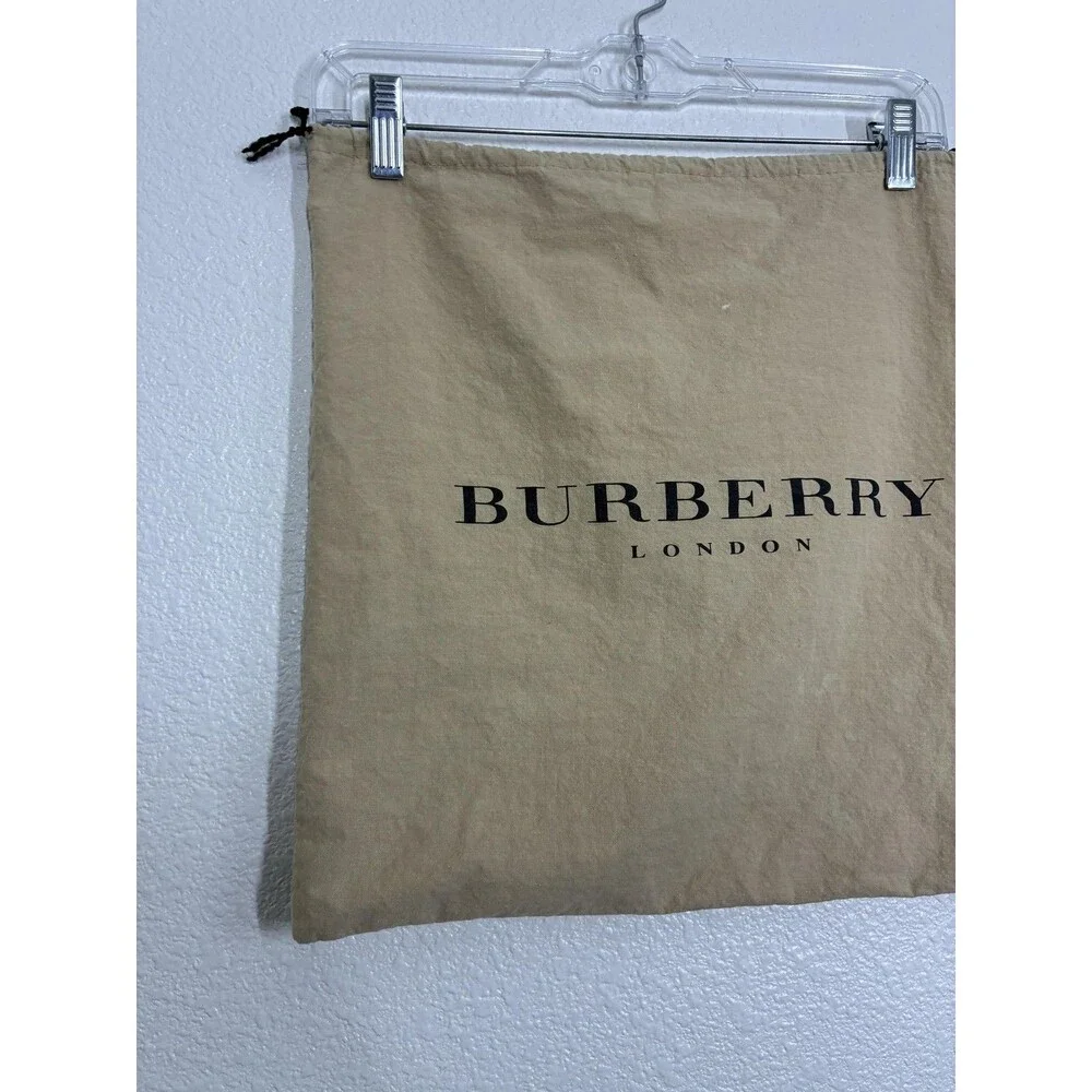 Burberry Dust Bag Womens One Size Beige Canvas Logo Drawstring Storage Pouch - Picture 5 of 14